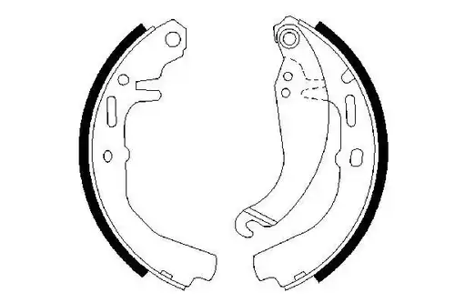 комплект спирачна челюст BOSCH 0 986 487 109