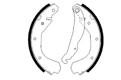 комплект спирачна челюст BOSCH 0 986 487 199