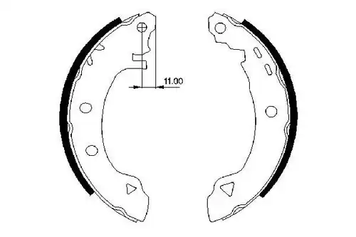 комплект спирачна челюст BOSCH 0 986 487 295