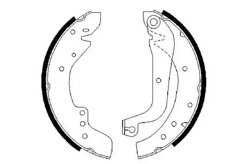 комплект спирачна челюст BOSCH 0 986 487 547