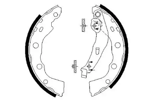 комплект спирачна челюст BOSCH 0 986 487 577