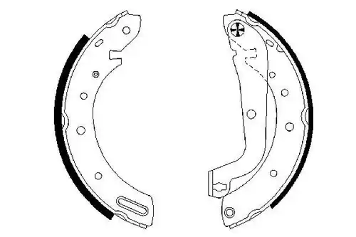 комплект спирачна челюст BOSCH 0 986 487 583