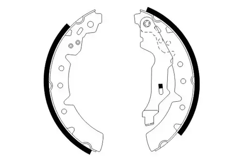 комплект спирачна челюст BOSCH 0 986 487 586