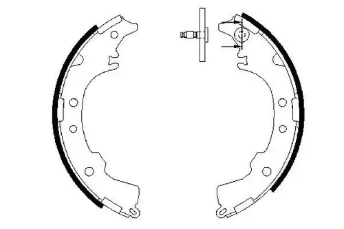 комплект спирачна челюст BOSCH 0 986 487 588