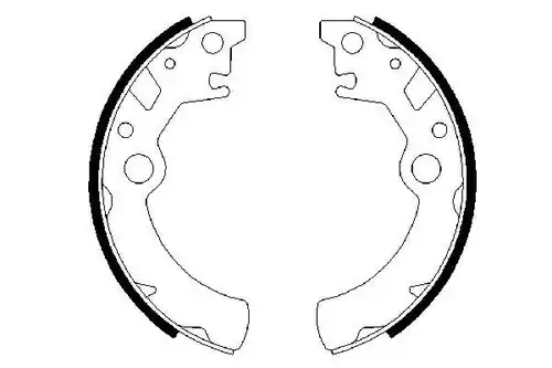 комплект спирачна челюст BOSCH 0 986 487 593