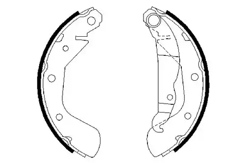 комплект спирачна челюст BOSCH 0 986 487 613