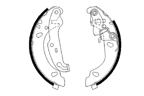 комплект спирачна челюст BOSCH 0 986 487 624