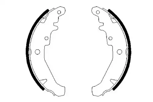 комплект спирачна челюст BOSCH 0 986 487 630