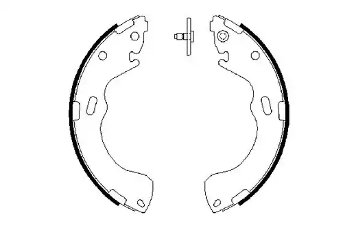 комплект спирачна челюст BOSCH 0 986 487 631