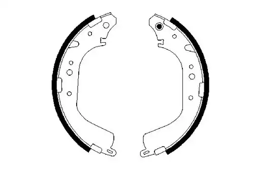 комплект спирачна челюст BOSCH 0 986 487 651