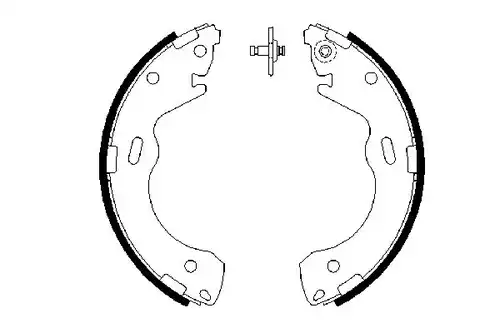 комплект спирачна челюст BOSCH 0 986 487 654