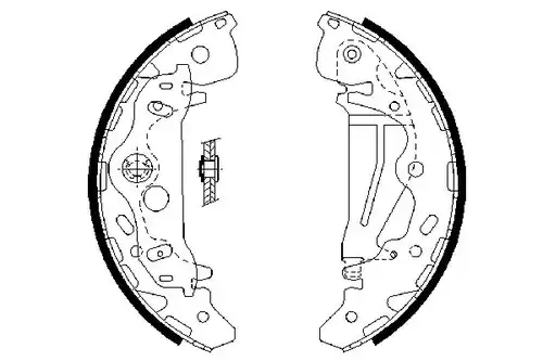 комплект спирачна челюст BOSCH 0 986 487 709