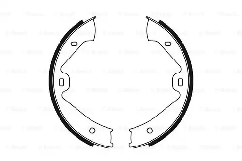 комплект спирачна челюст, ръчна спирачка BOSCH 0 986 487 755