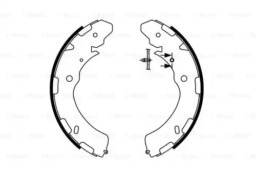 комплект спирачна челюст BOSCH 0 986 487 758