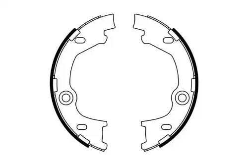 комплект спирачна челюст, ръчна спирачка BOSCH 0 986 487 777