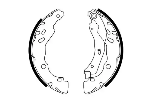 комплект спирачна челюст BOSCH 0 986 487 782