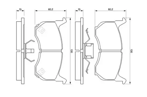 накладки BOSCH 0 986 490 410