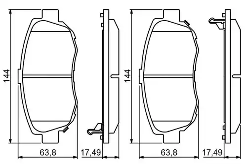 накладки BOSCH 0 986 494 211