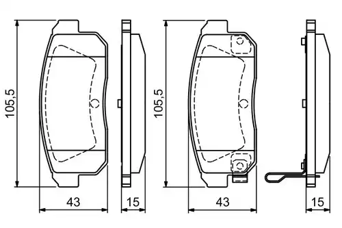 накладки BOSCH 0 986 494 223