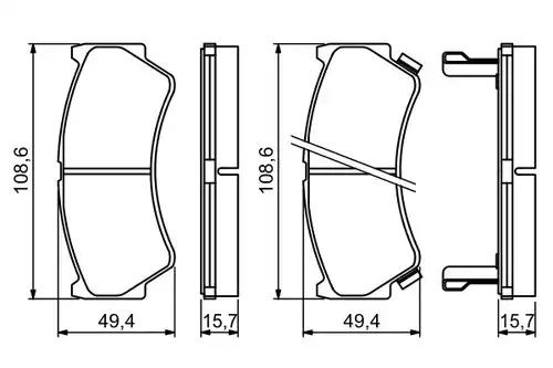 накладки BOSCH 0 986 494 234