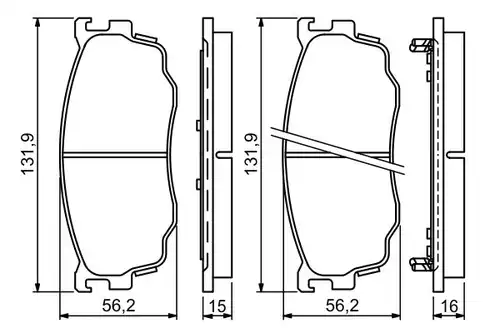 накладки BOSCH 0 986 494 258