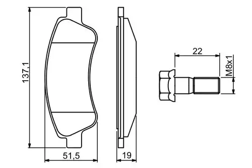 накладки BOSCH 0 986 494 270