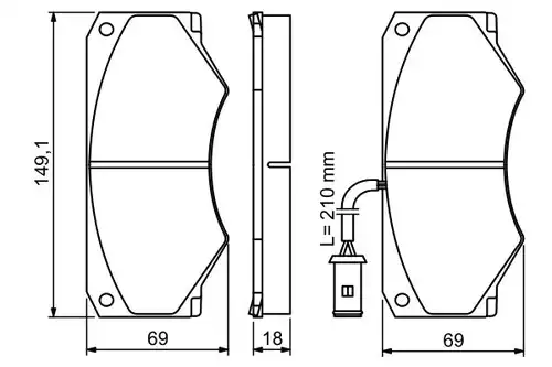 накладки BOSCH 0 986 494 301