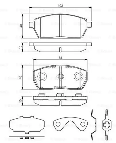 накладки BOSCH 0 986 494 312