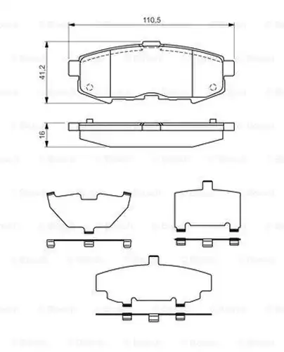 накладки BOSCH 0 986 494 319