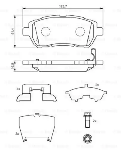 накладки BOSCH 0 986 494 320