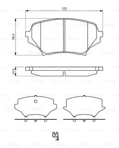 накладки BOSCH 0 986 494 322