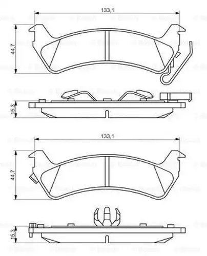 накладки BOSCH 0 986 494 348