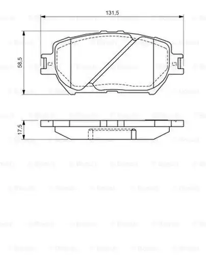 накладки BOSCH 0 986 494 363