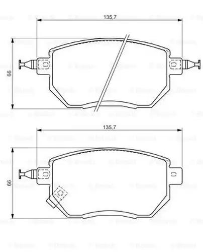 накладки BOSCH 0 986 494 366