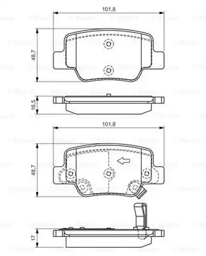 накладки BOSCH 0 986 494 404