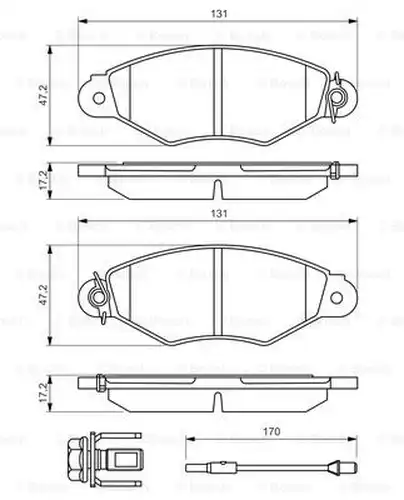 накладки BOSCH 0 986 494 507