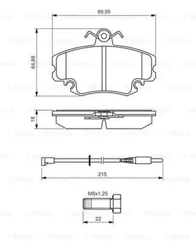 накладки BOSCH 0 986 494 522