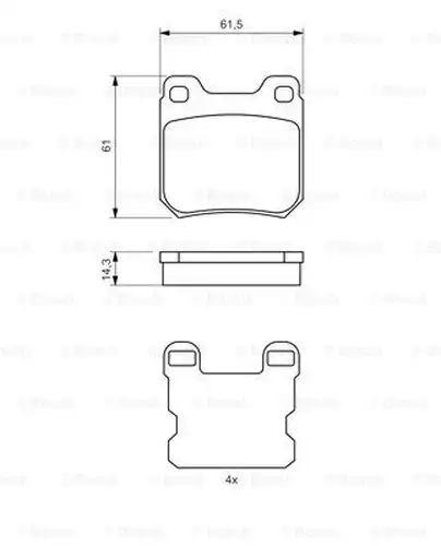 накладки BOSCH 0 986 494 523