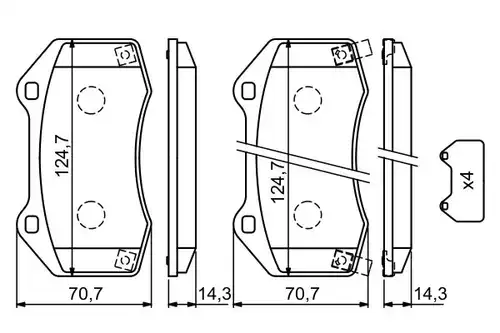 накладки BOSCH 0 986 494 718