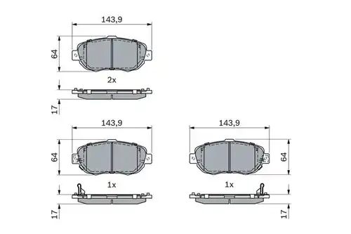 накладки BOSCH 0 986 494 882