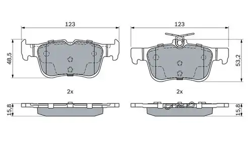 накладки BOSCH 0 986 494 888