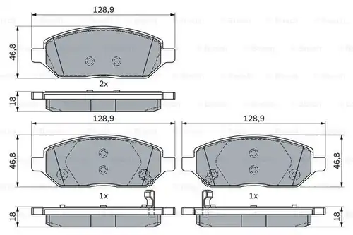 накладки BOSCH 0 986 494 906