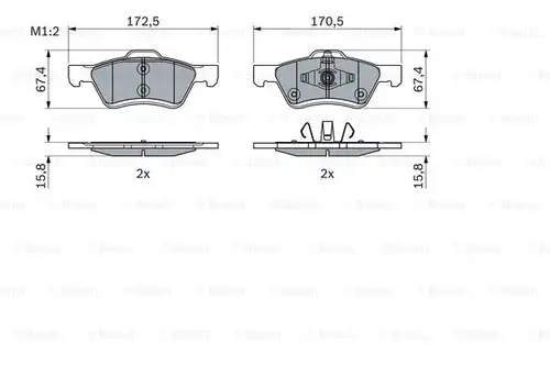 накладки BOSCH 0 986 494 960