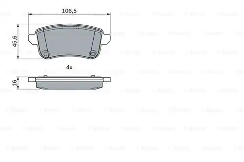 накладки BOSCH 0 986 494 978