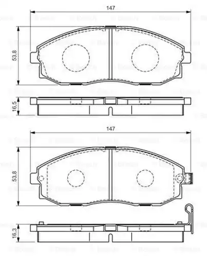 накладки BOSCH 0 986 495 065