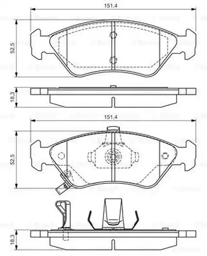 накладки BOSCH 0 986 495 067