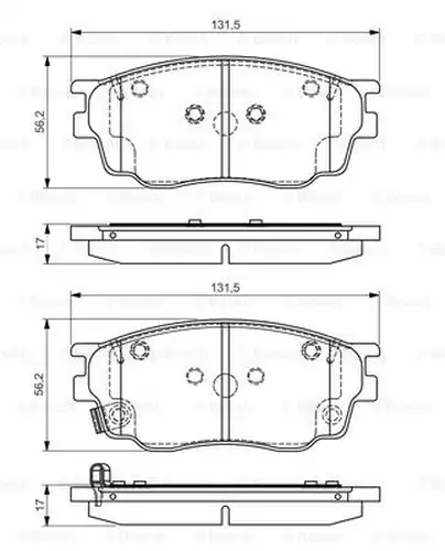 накладки BOSCH 0 986 495 087