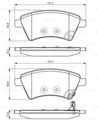 накладки BOSCH 0 986 495 101