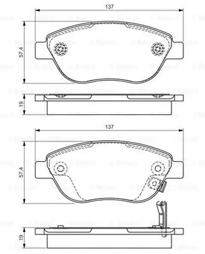 накладки BOSCH 0 986 495 103