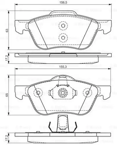 накладки BOSCH 0 986 495 118